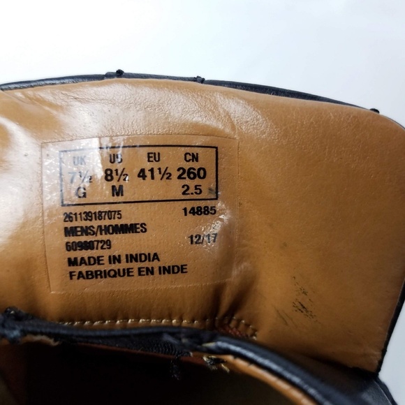 Clarks Mens Loafers Shoes Size 8.5 M Black Leather - Picture 8 of 8